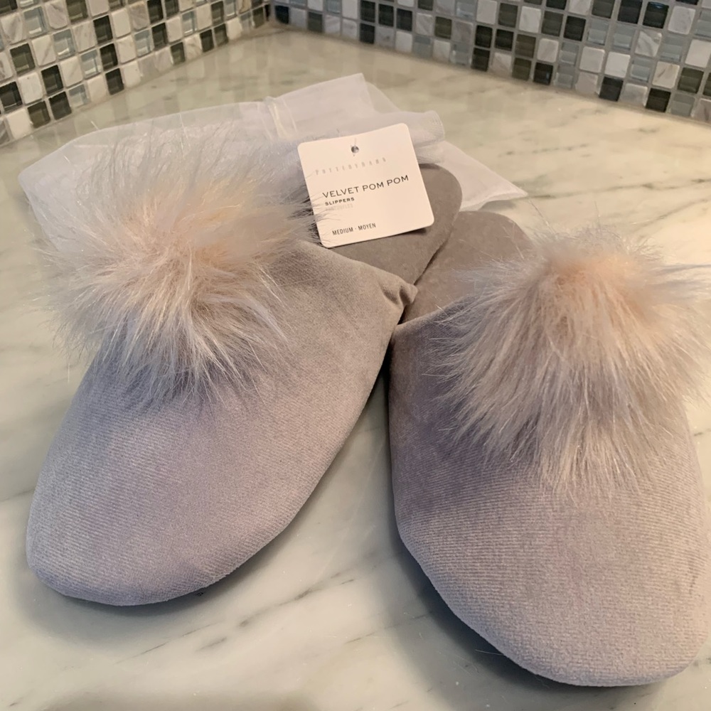 Pottery Barn Slippers NWT